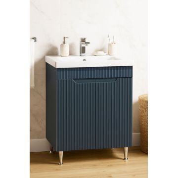 Set Baza front MDF si Lavoar seria 733, 60 cm, antracit