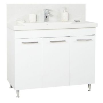 Set Baza front MDF si Lavoar seria 754, 100 cm, alb