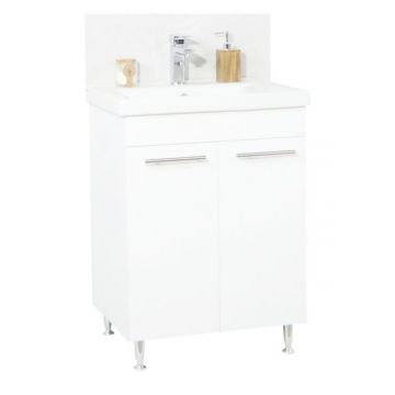 Set Baza front MDF si Lavoar seria 754, 60 cm, alb