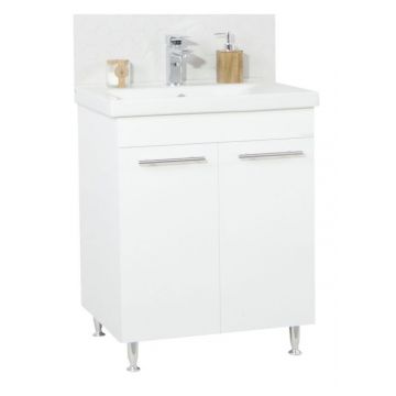 Set Baza front MDF si Lavoar seria 754, 65 cm, alb