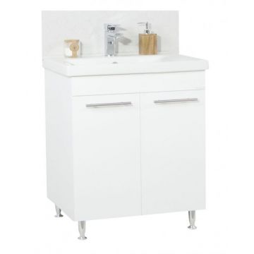 Set Baza front MDF si Lavoar seria 754, 70 cm, alb