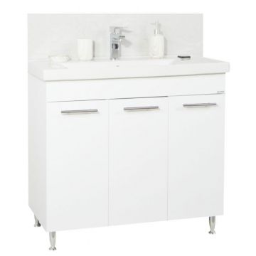 Set Baza front MDF si Lavoar seria 754, 80 cm, alb