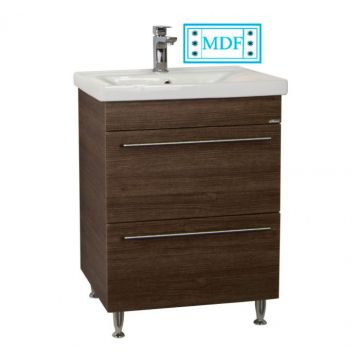 Set Baza front MDF si Lavoar seria 754, cu sertare, 60 cm, bambus