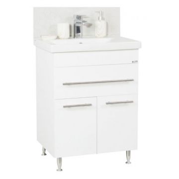 Set Baza front MDF si Lavoar seria 765, 60 cm, alb