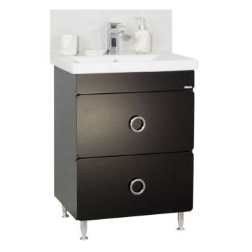 Set Baza front MDF si Lavoar seria 780, 60 cm, negru
