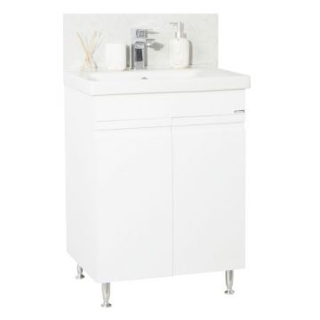 Set Baza front MDF si Lavoar seria 786, 60 cm, alb