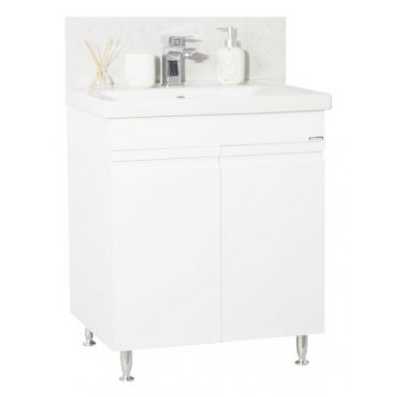 Set Baza front MDF si Lavoar seria 786, 76 cm, alb