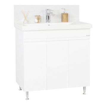 Set Baza front MDF si Lavoar seria 786, 80 cm, alb