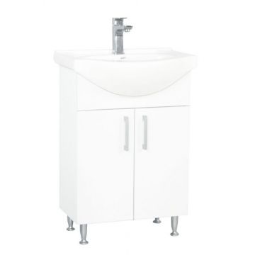 Set Baza si Lavoar seria 001, eco, 55 cm, alb
