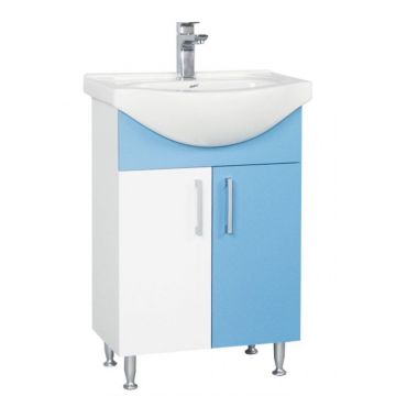 Set Baza si Lavoar seria 001, eco, 55 cm, bleu