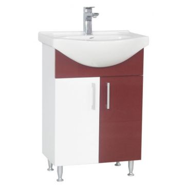 Set Baza si Lavoar seria 001, eco, 55 cm, bordo