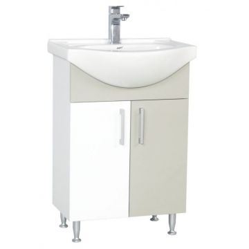 Set Baza si Lavoar seria 001, eco, 55 cm, taupe