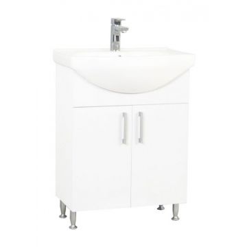 Set Baza si Lavoar seria 001, eco, 60 cm, alb