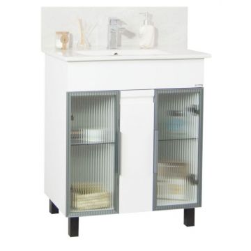Set Baza si Lavoar seria 058, 70 cm, alb