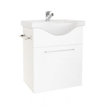 Set Baza si Lavoar seria 130, suspendata, 55 cm, alb
