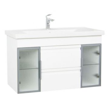 Set Baza si Lavoar, seria 758, 100 cm, alb