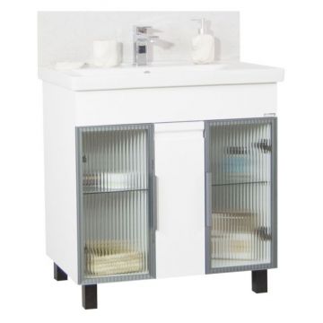 Set Baza si Lavoar, seria 758, 80 cm, alb