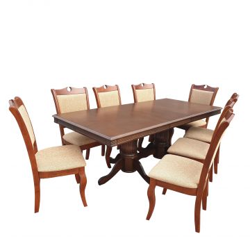 Set masa RH7132 + 8 scaune RH8100,160x100x77 cm, dirty oak