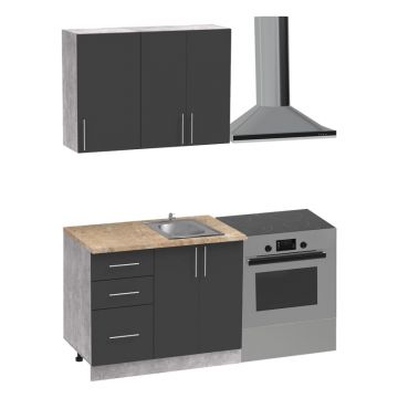 Set mobila bucatarie Festa  Antracit 100x60x85 cm