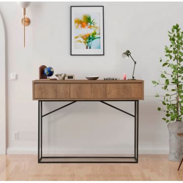 Consola Mia Walnut-Negru