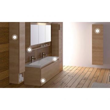 Mobilier SPACE 120cm cu lavoar dublu QUATTRO 81 Karag20 - Dimensiune 120 cm