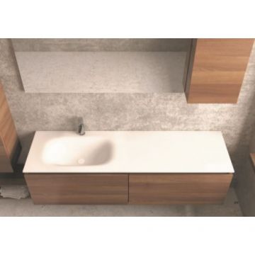 Mobilier SPACE 155 cm cu lavoar din marmura compozita Karag - Dimensiune 155 cm