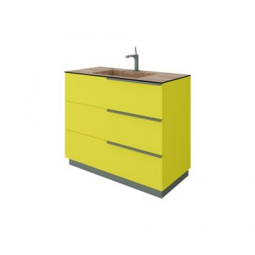 Set Masca 3 Sertare Si Lavoar HPL Miele 101 Oikos - Savinidue - Dimensiune 101 cm