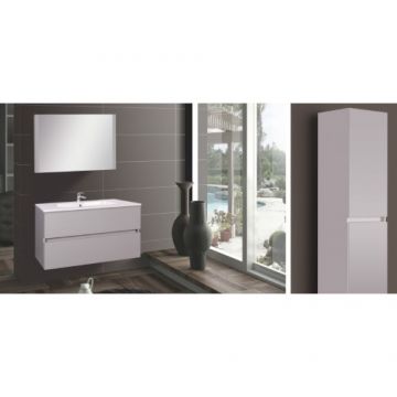 Set Mobila Baie Elois Grey 80 - Wellis - Dimensiune 80 cm