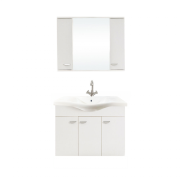 Set mobilier baie Ukra  suspendat  3 piese  alb  100 cm