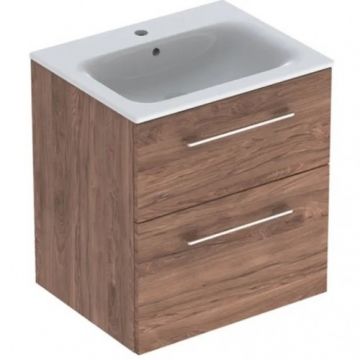 Set Mobilier Geberit Selnova SQ cu avoar 60 cm, nuc inchis - Dimensiune 60 cm