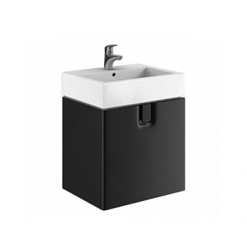Set mobilier Kolo Twins negru mat si lavoar Twins, 60 cm - Dimensiune 60 cm