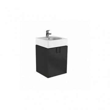 Set mobilier Kolo Twins negru mat si lavoar Twins 60 cm - Dimensiune 60 cm