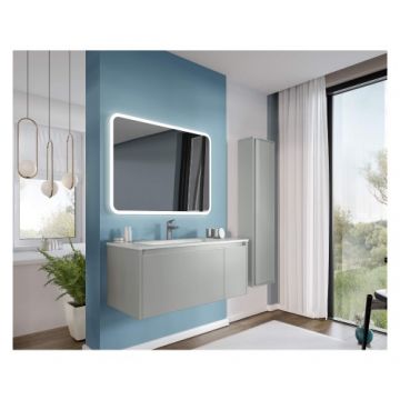 Set mobilier Savinidue Cielo cu lavoar ceramic - Dimensiune 101 cm