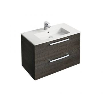 Set mobilier suspendat Ideal Standard Tempo 80 antracit si lavoar - Dimensiune 80 cm