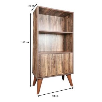 Biblioteca Retro, maro, 60x30x120 cm