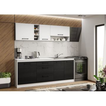 Bucatarie ferrara cu alb Luna - 06 - 203.2 cm