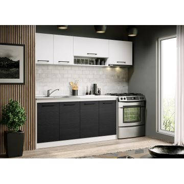 Bucatarie ferrara cu alb Luna - 07 - 223.2 cm