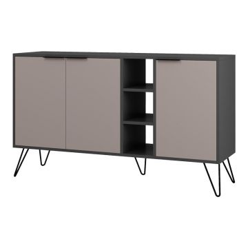 Bufet Clara, Pako World, Antracit, 142x35x82 cm