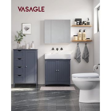 Cabinet, Vasagle, Gri, 55x30x81 cm