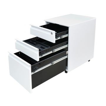 Clasificator, fiset metalic 3 sertare cu role 600X390X520mm, RAL7035, Cod: BK77708, Echivalență: DISEV90, Breckner Germany