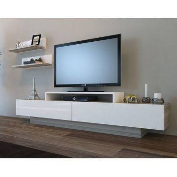 Comoda TV Lusi Alb 180x40x31 cm