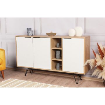 Consola Clara Console - Oak, Alb