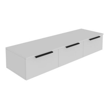 Consola cu 3 sertare Doha, Pako World, Alb, 120x39x22 cm