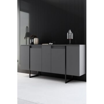 Consolă Luxe Antracit 160x35x80 cm