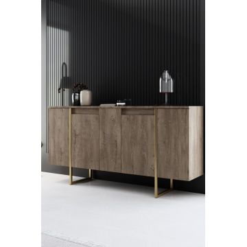 Consolă Luxe Nuc 160x35x80 cm