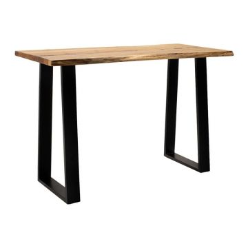 Consola Miles Boho, Pako World, lemn masiv de salcam, Grosime 3.7 cm, Natural, 120x45x78 cm
