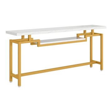 Consola Onole, Pako World, Aspect Marmura-Auriu, 180x35x82 cm