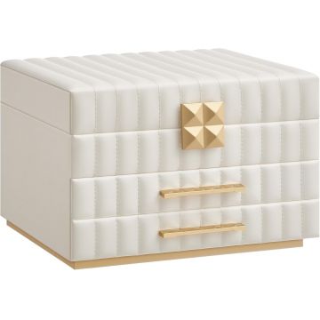 Cutie de bijuterii Songmics Alb 24x21.5x15.8 cm