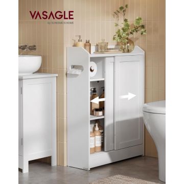 Dulap baie Vasagle Alb 60x20x80 cm Dulap baie Vasagle Alb 60x20x80 cm