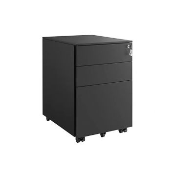 Dulap mobil cu inchidere, Songmics, Negru, OFC60BK, 52 x 39 x 60 cm